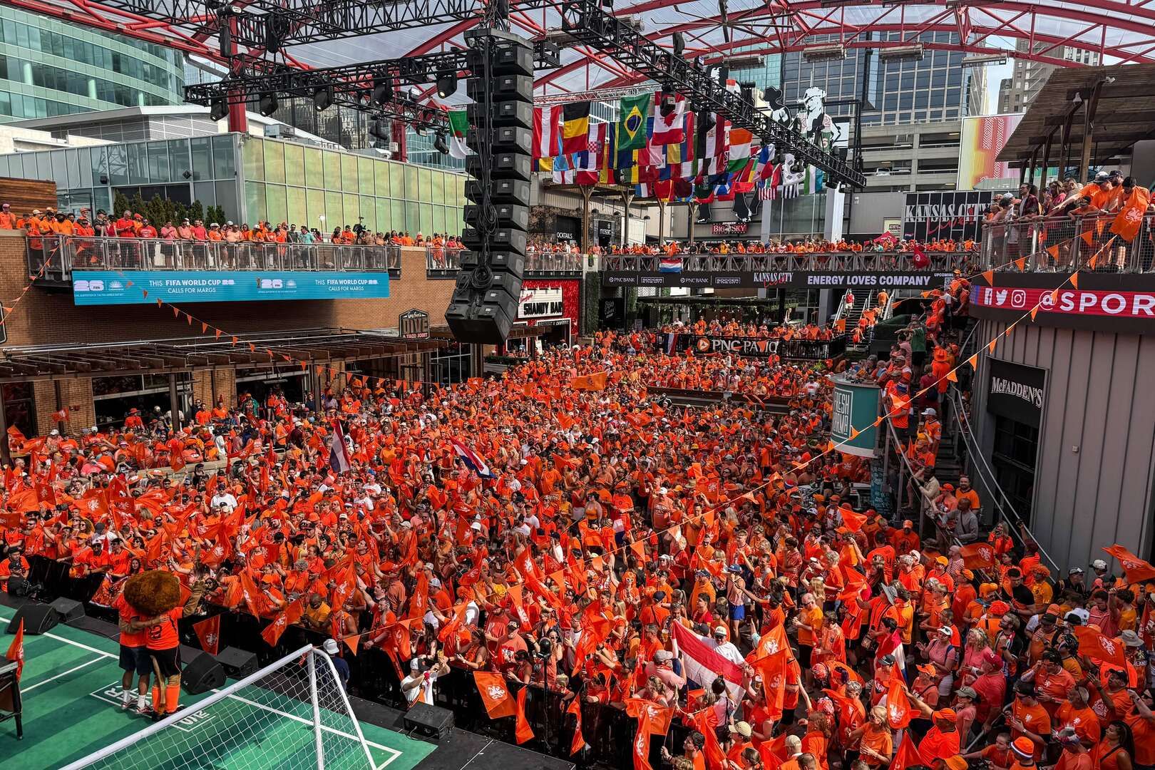 Dutch Fans Celebrate Before World Cup Match Against Tunisia in Kansas City