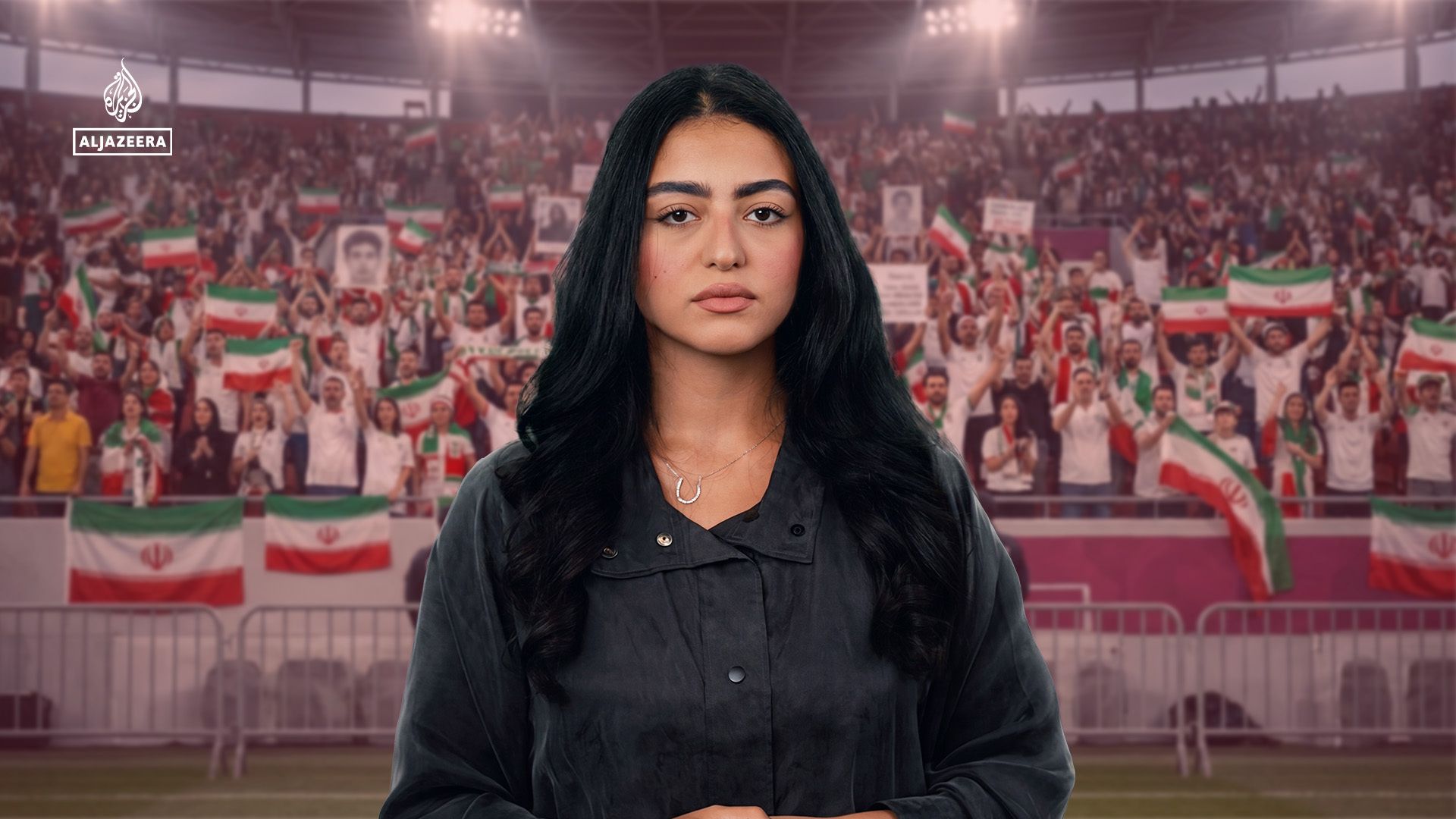 Iranian fans pay tribute to Minab victims during World Cup match