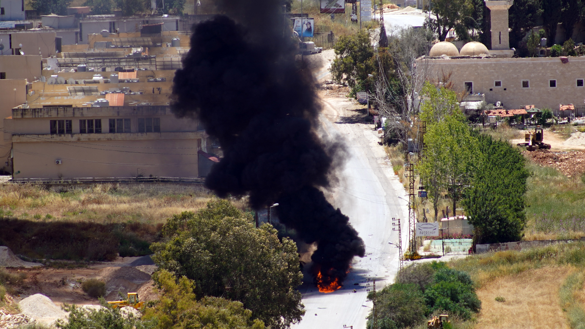 Israeli Air Strike Hits Car in Southern Lebanon Caught on Video